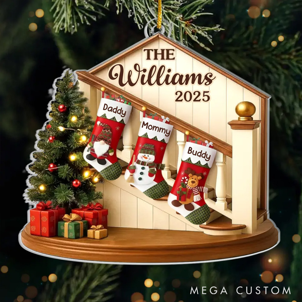 Personalized Pet Lover Family Our Forever Treasure Christmas Ornament 
