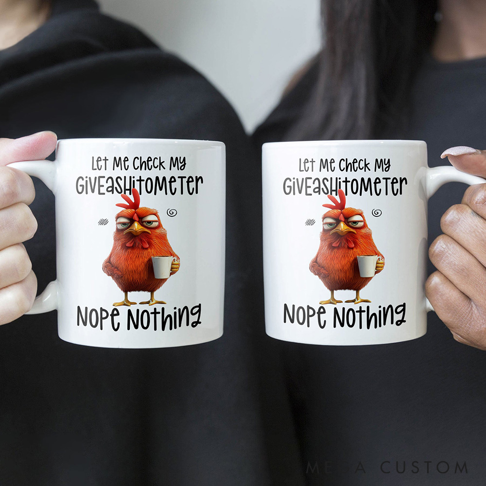 Personalized Pet Lover Let Me Check My Giveashitometer Nope Nothing Mugs