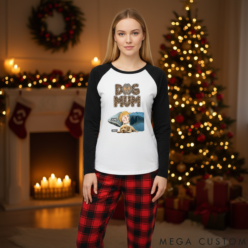 Personalized Dog Lover Napping Together Family Matching