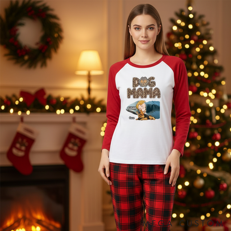 Personalized Dog Lover Napping Together Family Matching