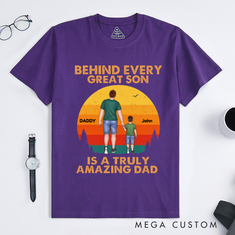 Personalized Dad and Son Strong Bond Gift for Dad Classic T-shirt