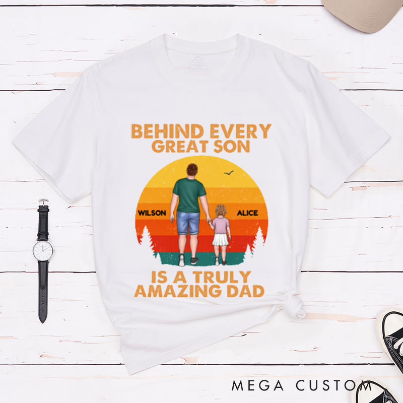 Personalized Dad and Son Strong Bond Gift for Dad Classic T-shirt