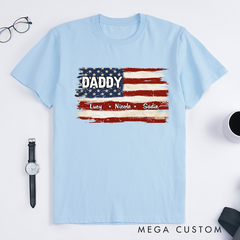 Personalized Proud to Be American Gift for Dad Grandpa Classic T-shirt