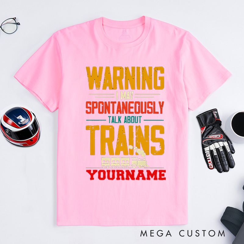 Personalized Train Enthusiast T-Shirt Custom Train Enthusiast T-Shirt Locomotive Shirt Train Lover Gift