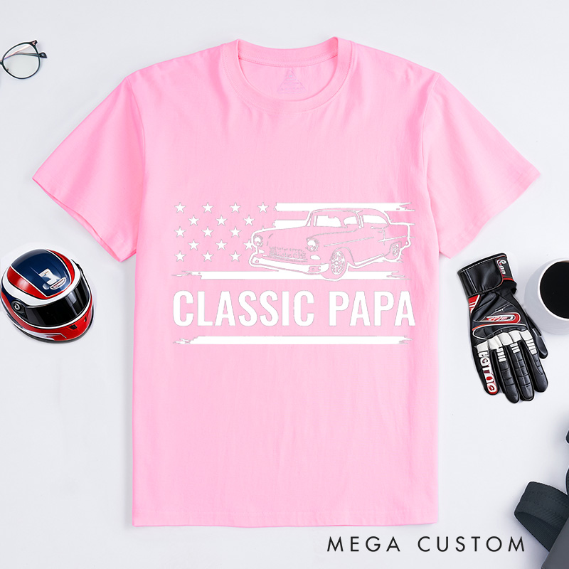 Personalized Classic Car T-Shirt Custom Classic Design Shirt Husband Gift Shirt