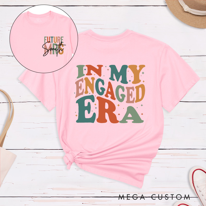 Personalized Vintage In My Engaged Era Future Mrs with Sparkle Fiancee Engagement Fiancée Classic T-Shirt