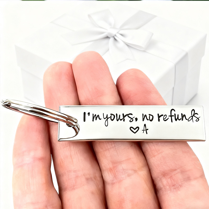 Personalized Couple Custom Text Keychain for Boyfriend Girlfriend Custom Content Anniversary Valentine's Gift for Couple