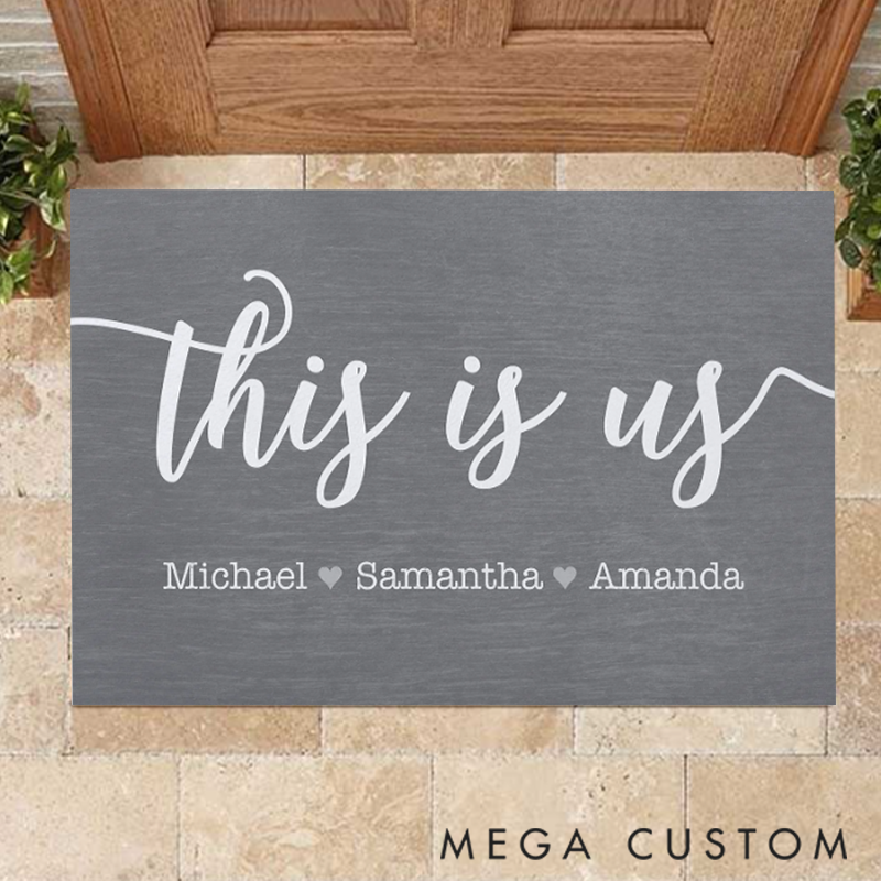 Personalized Family custom This is Us Design Doormat
