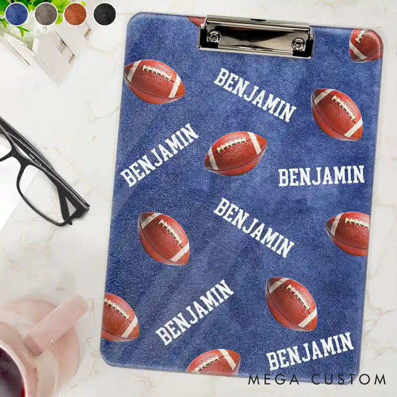 Personalized Sport Clipboard with Custom Name and Bold Sports Design