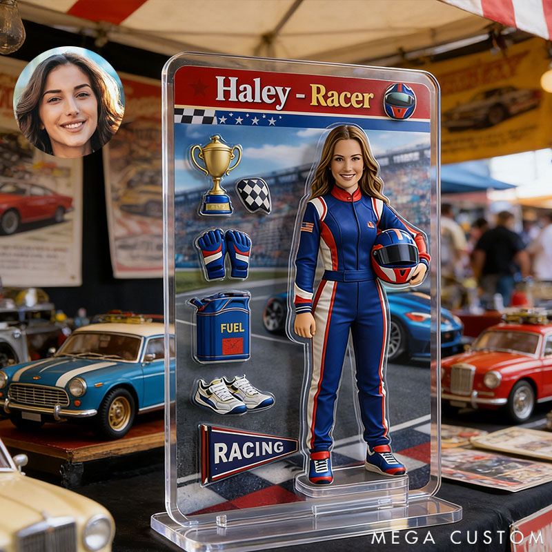Personalized Race Theme Acrylic Decor Custom Photo the Perfect Gift for Racing Fans