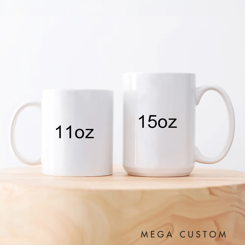 Personalized Faith Heart Line Photo 11oz 15oz Ceramic Coffee Mug with Custom Names Religious Christian Gift Valentine's Day Gift for Couples