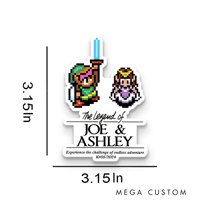 Personalized the Legend of You Couple Anniversary Sticker Video Game Sticker Pack Kindle Stickers Wedding Engagement Gift Valentine's Day