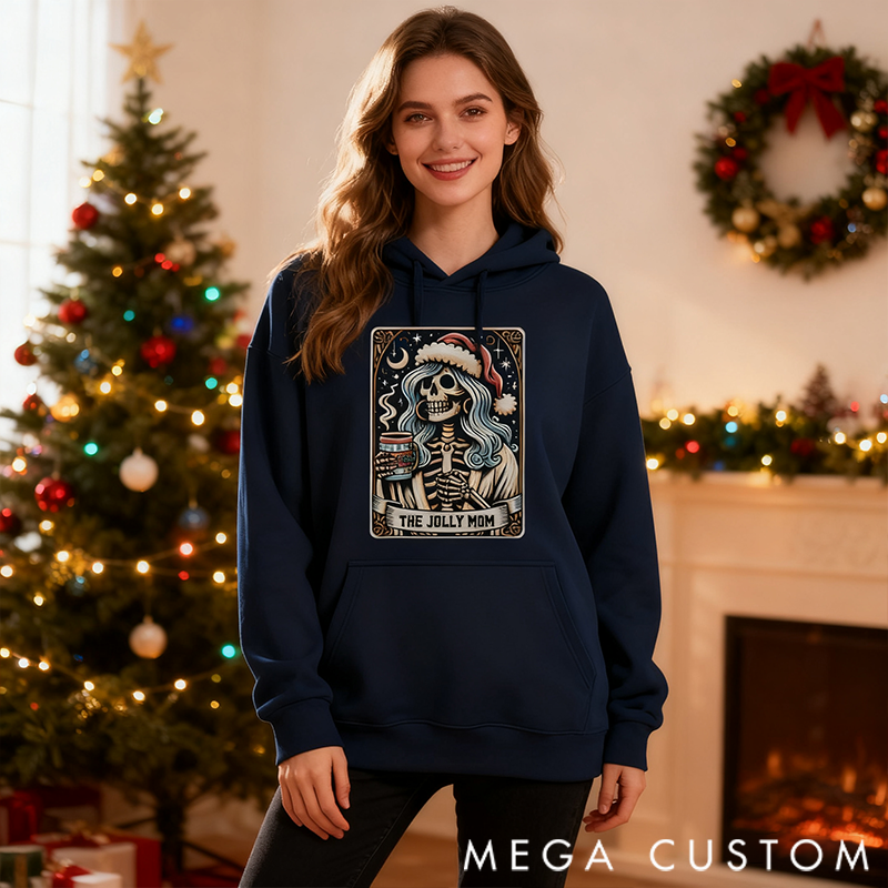 Personalized Classic Hoodie Christmas Tarot Skeleton Theme