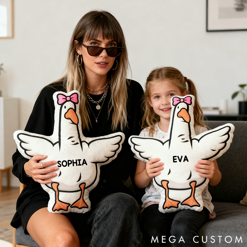 Personalized 3D Print Family Fun Gesture Pillow Is It a Goose or Duck? Maybe It's Seagulls