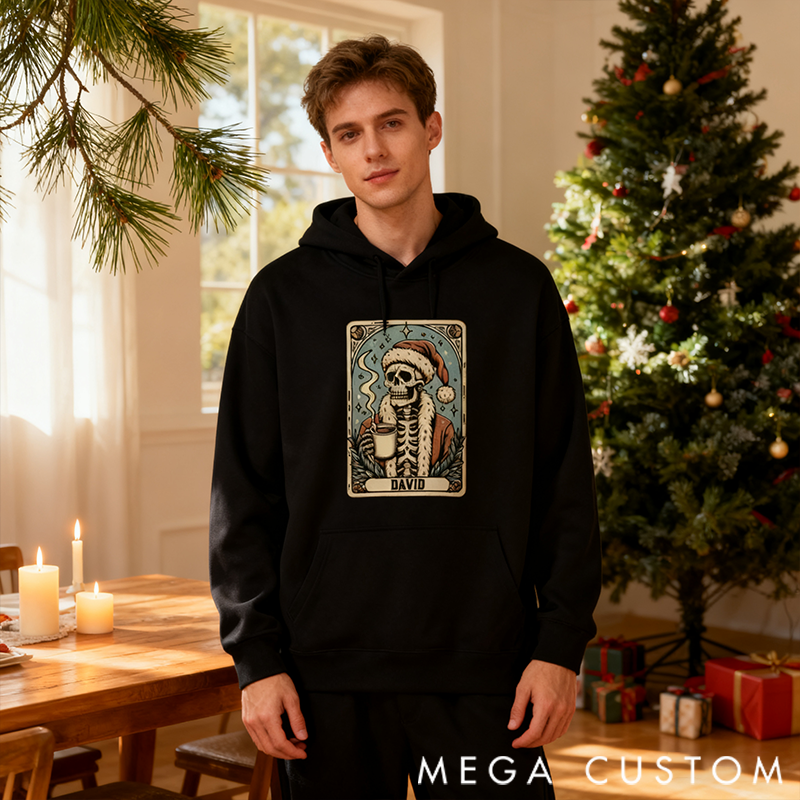 Personalized Classic Hoodie Christmas Tarot Skeleton Theme