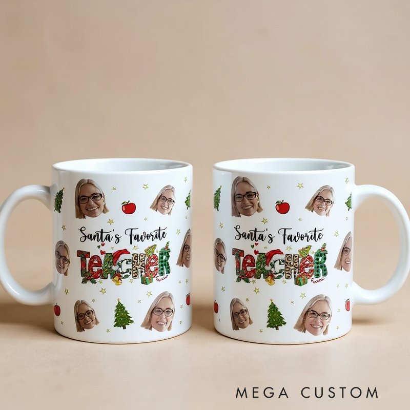 Personalized Christmas Teacher Mug Teacher Appreciation Gift Mug Thoughtful Christmas Gift for Teachers
