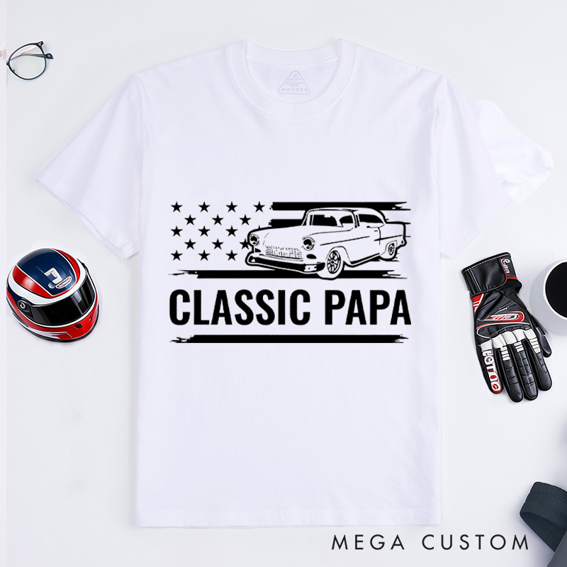 Personalized Classic Car T-Shirt Custom Classic Design Shirt Husband Gift Shirt