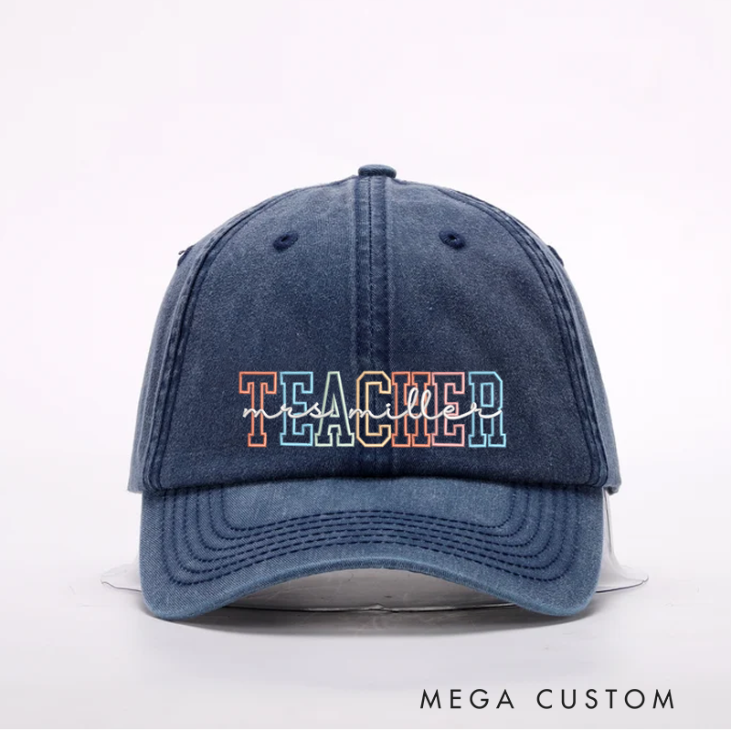 Personalized Caps for Teacher Classic Design Gift Hats Teacher Appreciation Gift