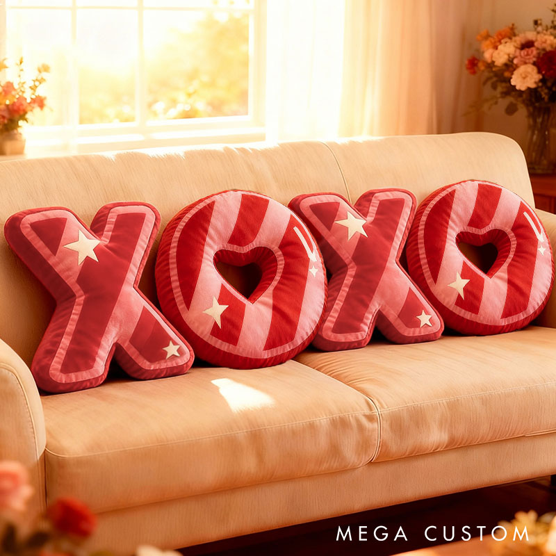 Personalized Girlfriend Initials Pillow Custom Couple Newlyweds Letter Cushion DIY Name Pillow First Christmas Pillow for Husband Wife Boyfriend