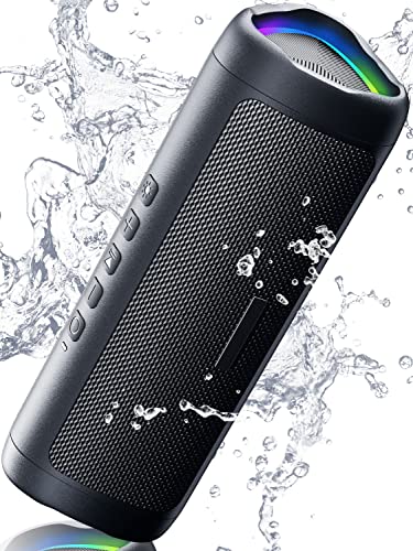 Bluetooth Speaker with HD Sound. Portable Wireless. IPX5 Waterproof. Up to 24H Playtime. TWS Pairing. BT5.3. for Home/Party/Outdoor/Beach. Electronic Gadgets. Birthday Gift (Black)