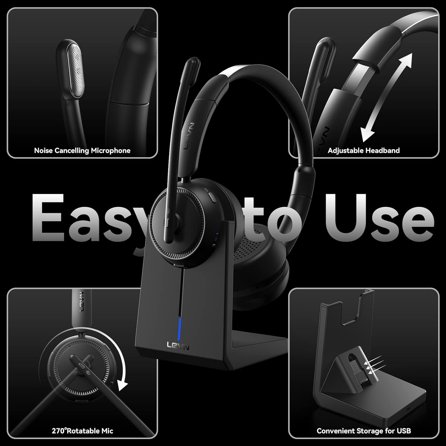 AI Noise Cancelling Headset For Work From Home