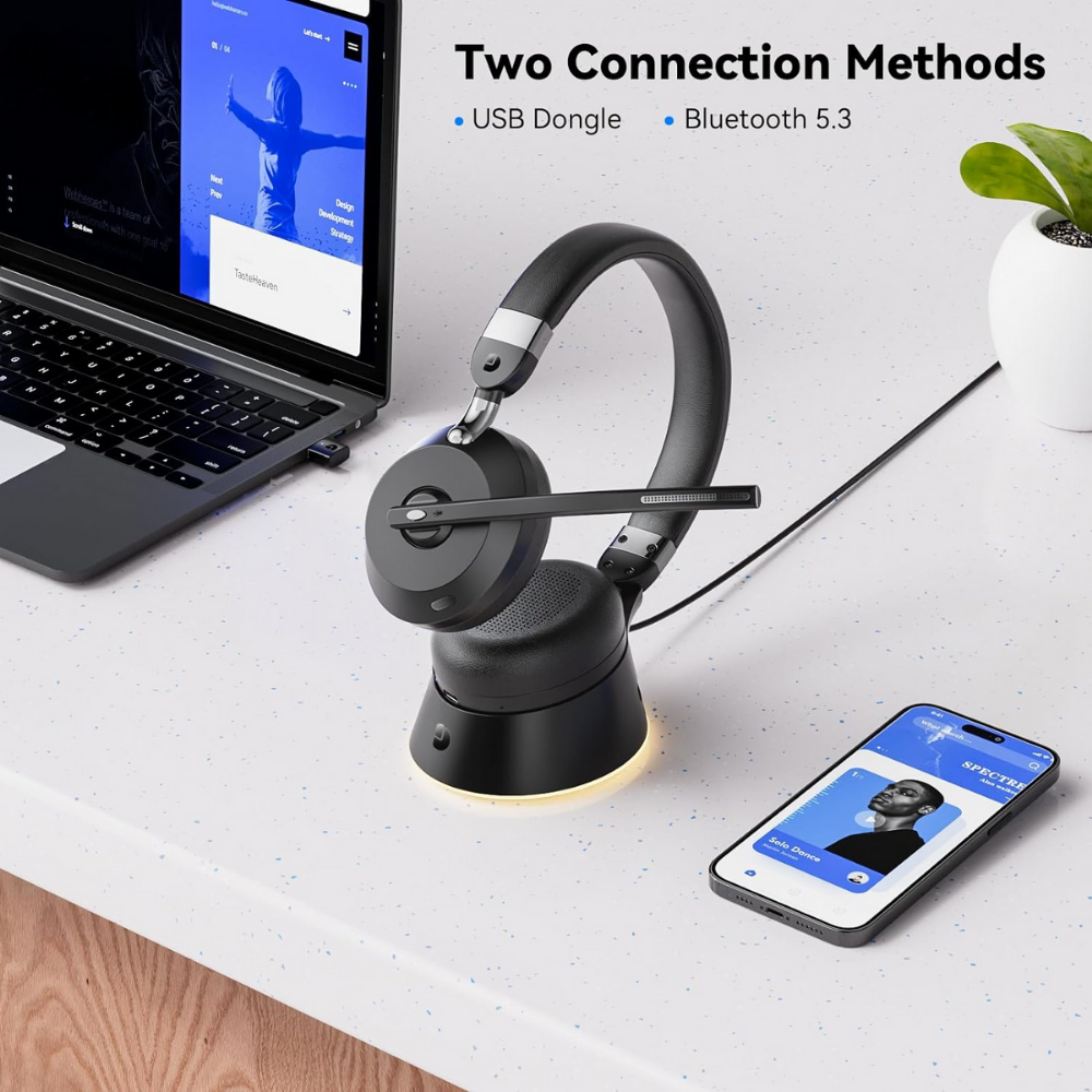 AI Noise Cancelling Headset For Work From Home