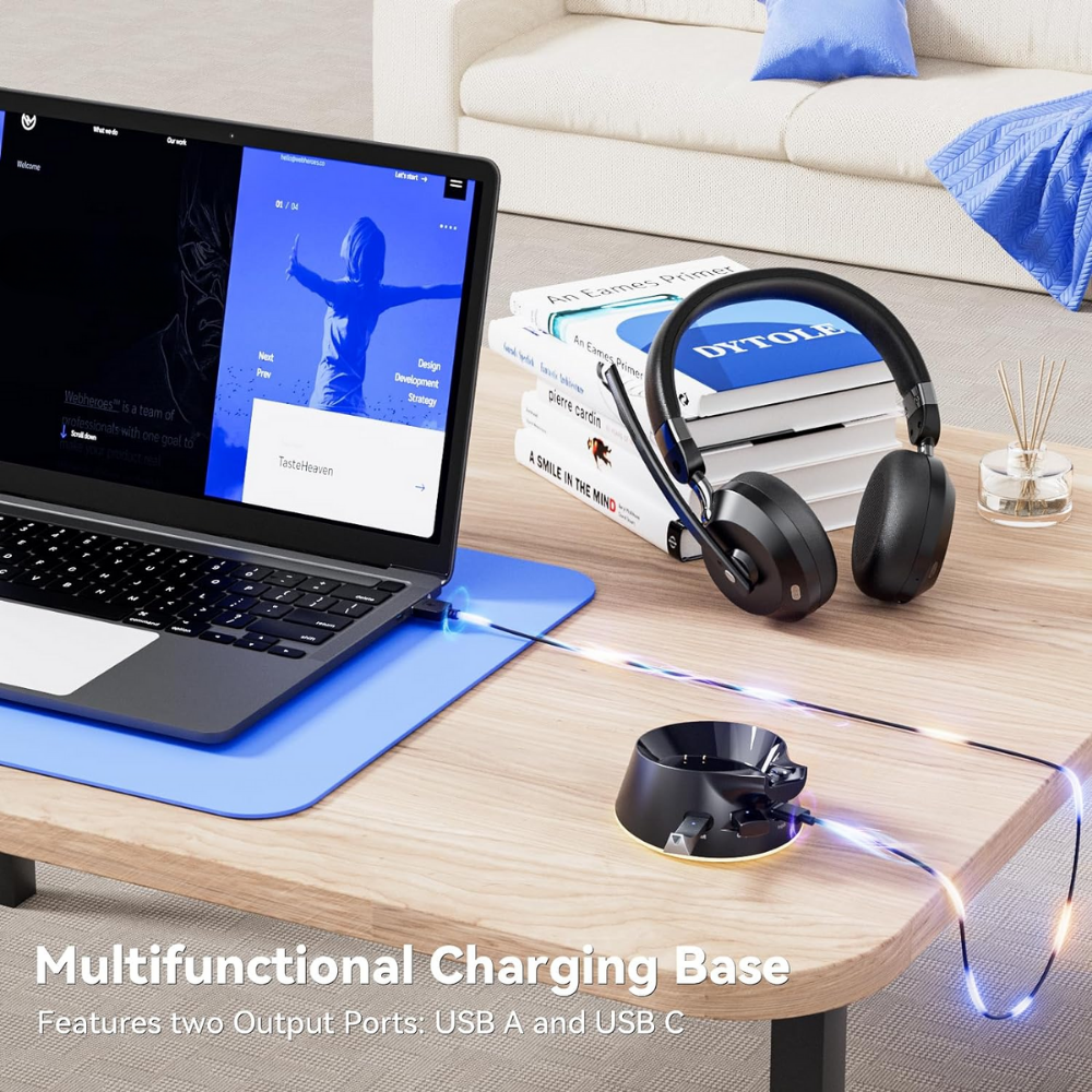 AI Noise Cancelling Headset For Work From Home