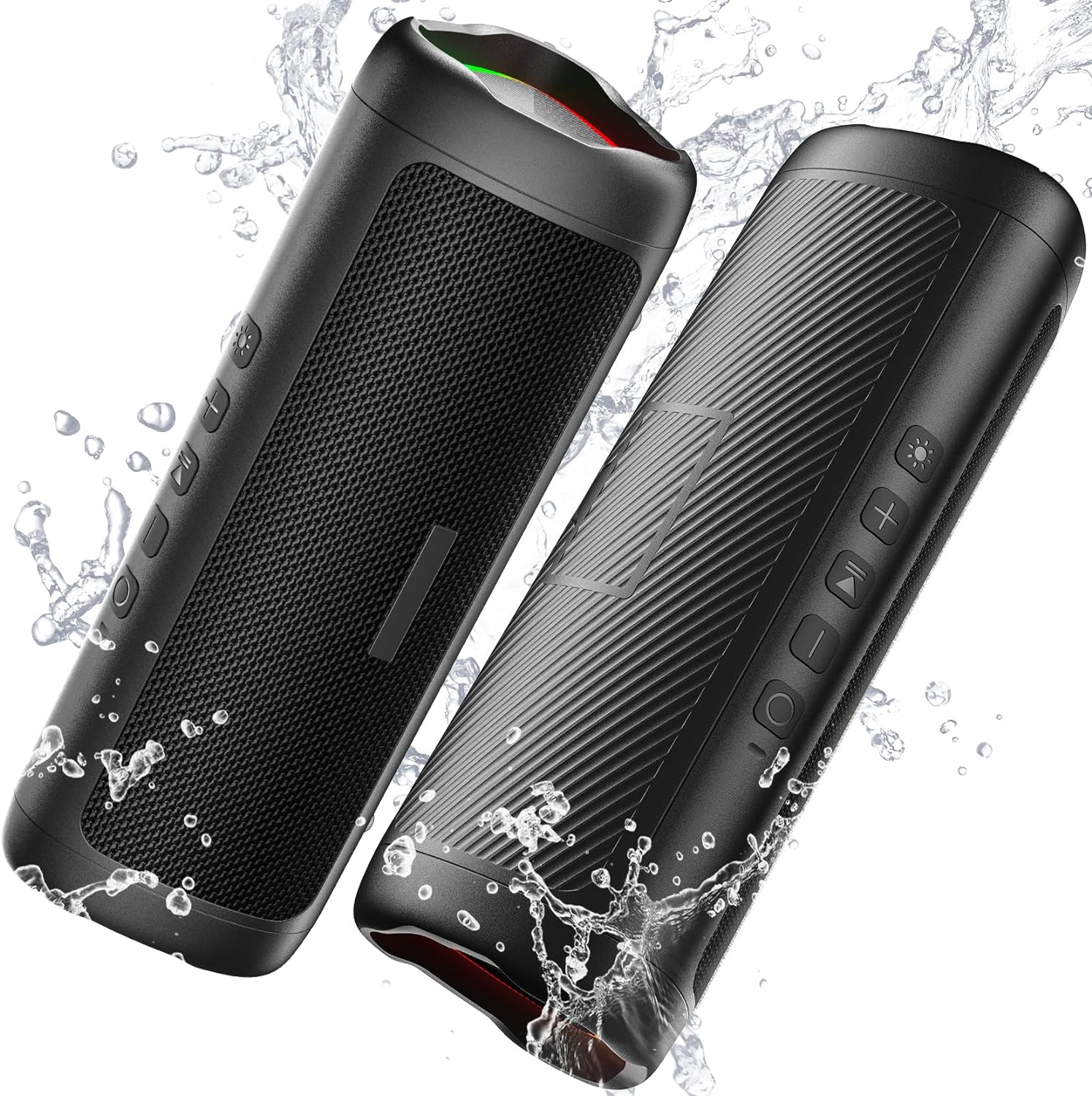Bluetooth Speaker with HD Sound. Portable Wireless. IPX5 Waterproof. Up to 24H Playtime. TWS Pairing. BT5.3. for Home/Party/Outdoor/Beach. Electronic Gadgets. Birthday Gift (Black)