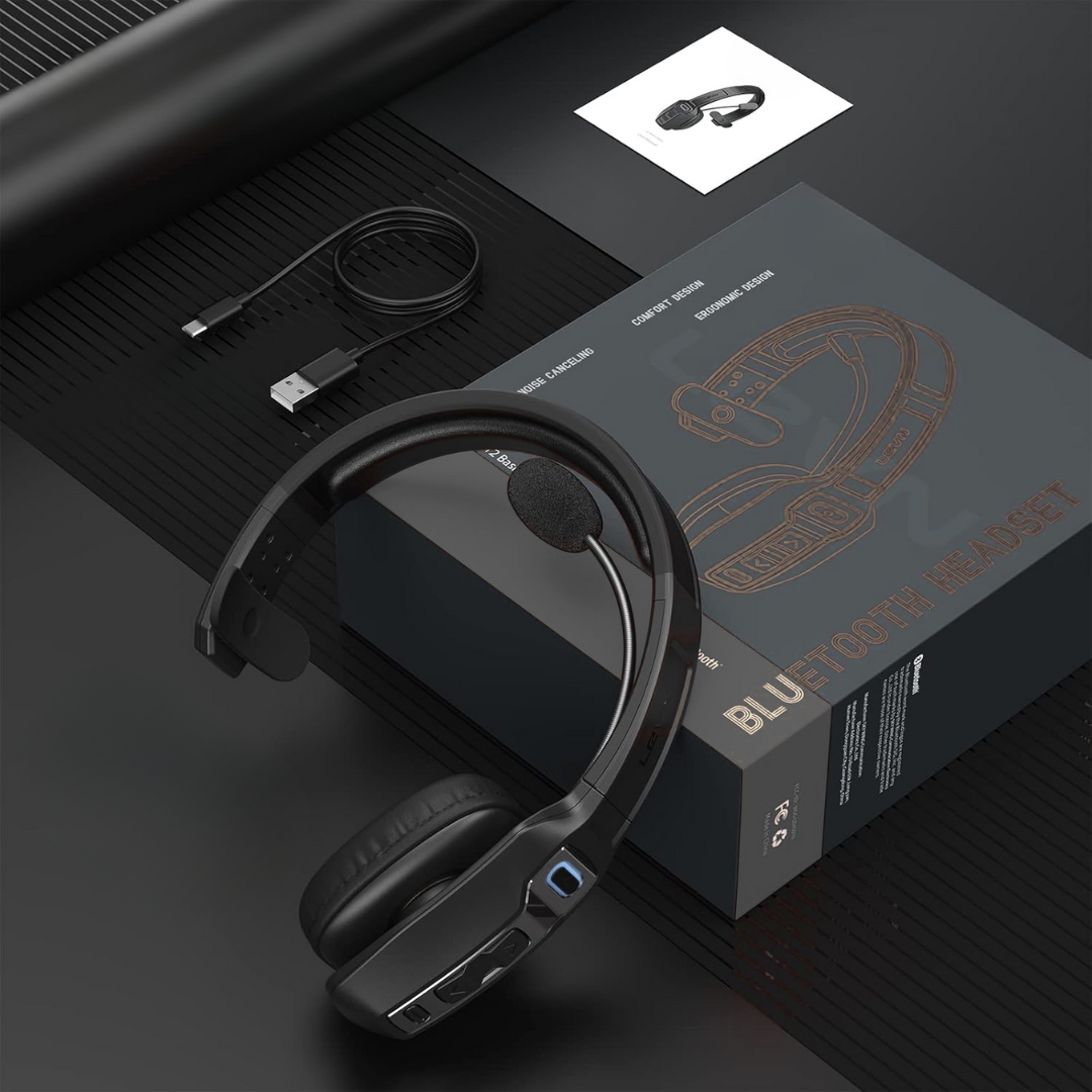 Noise Cancellation Bluetooth Headset (36hr Talk Time)