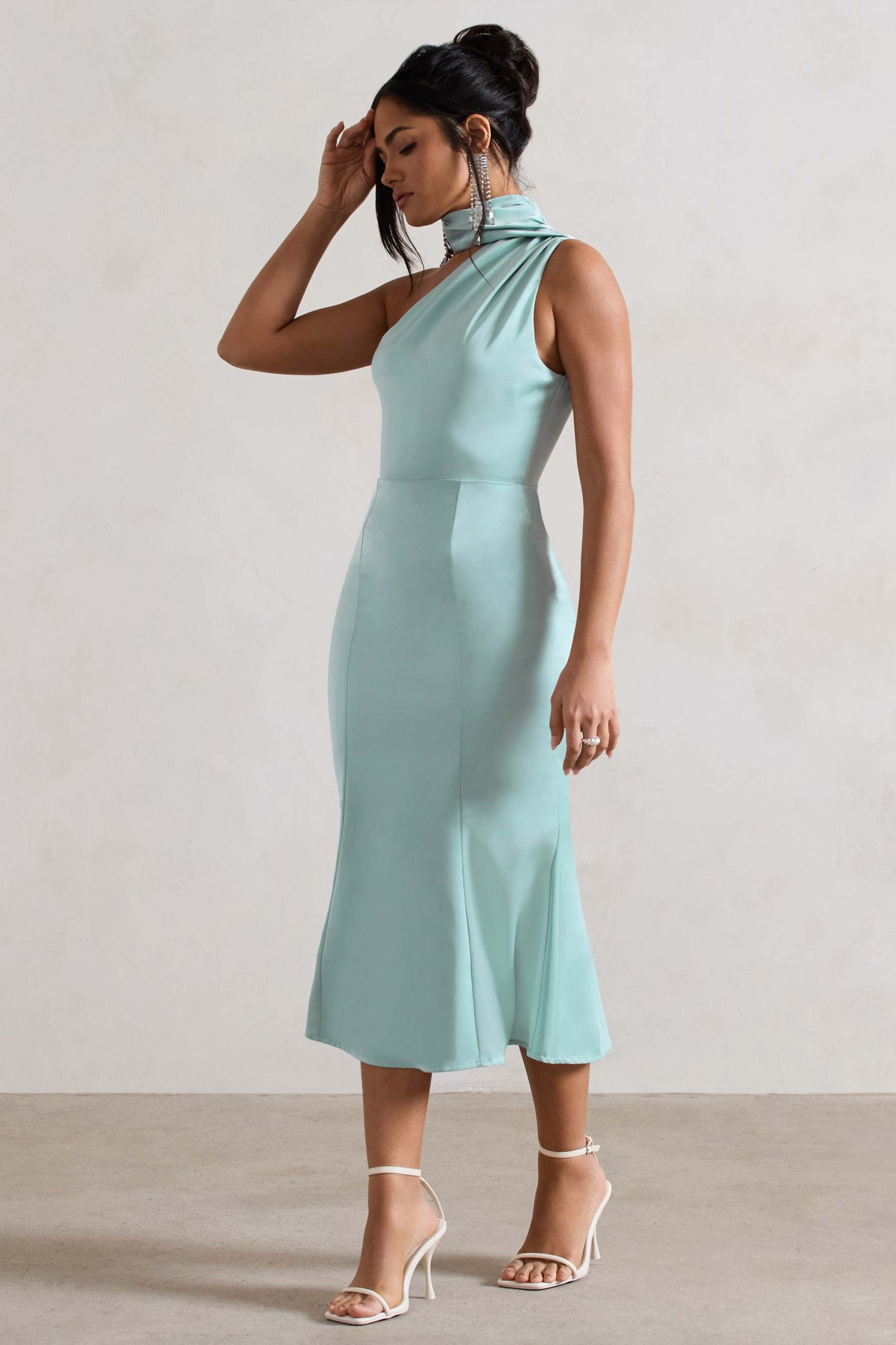 WB_CL128878003-GoldenGirlMintSatinAsymmetricHigh-NeckFlaredMidiDress3