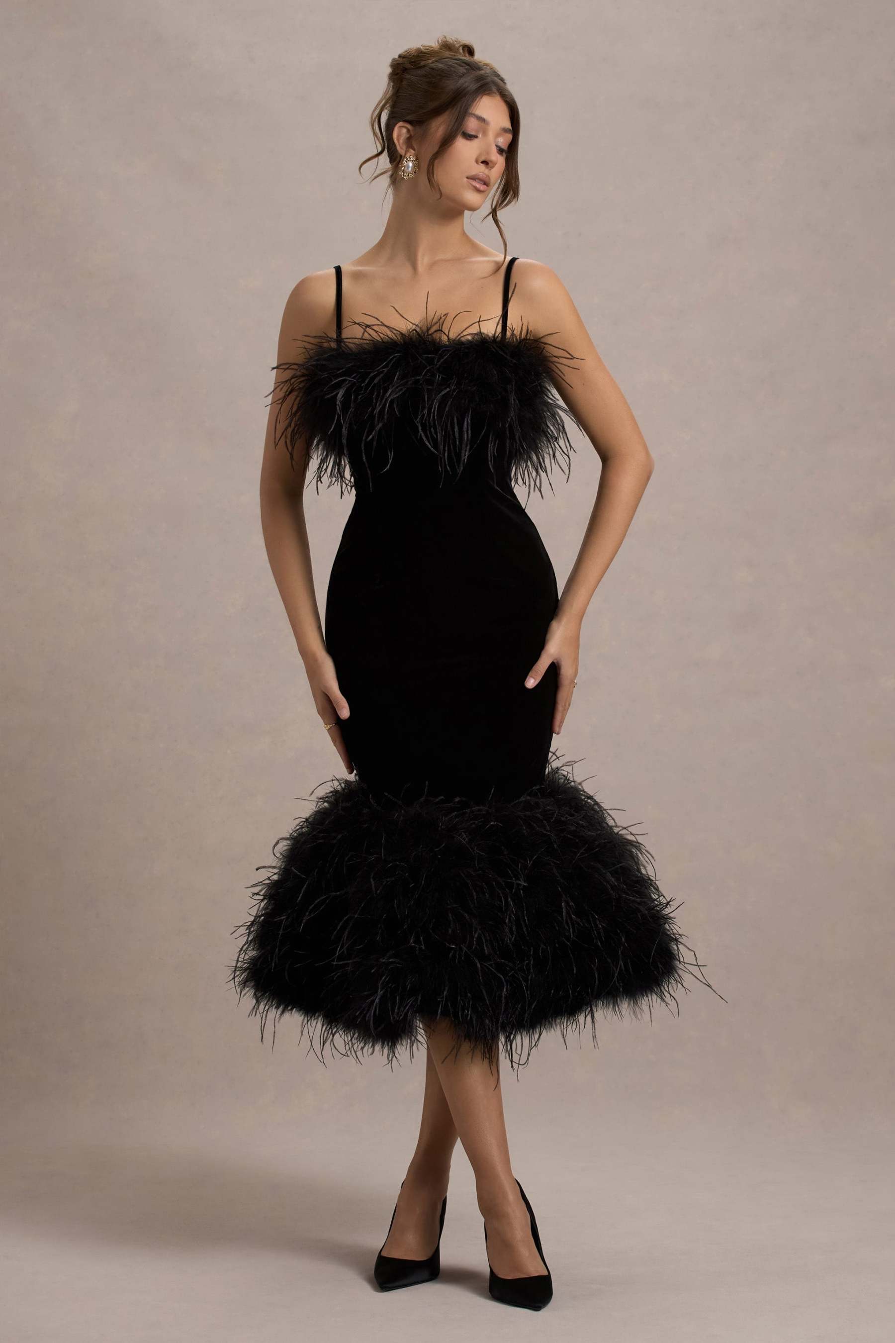 WB_CL135127002-KalenaBlackVelvetFeatherTrimMidiDress2