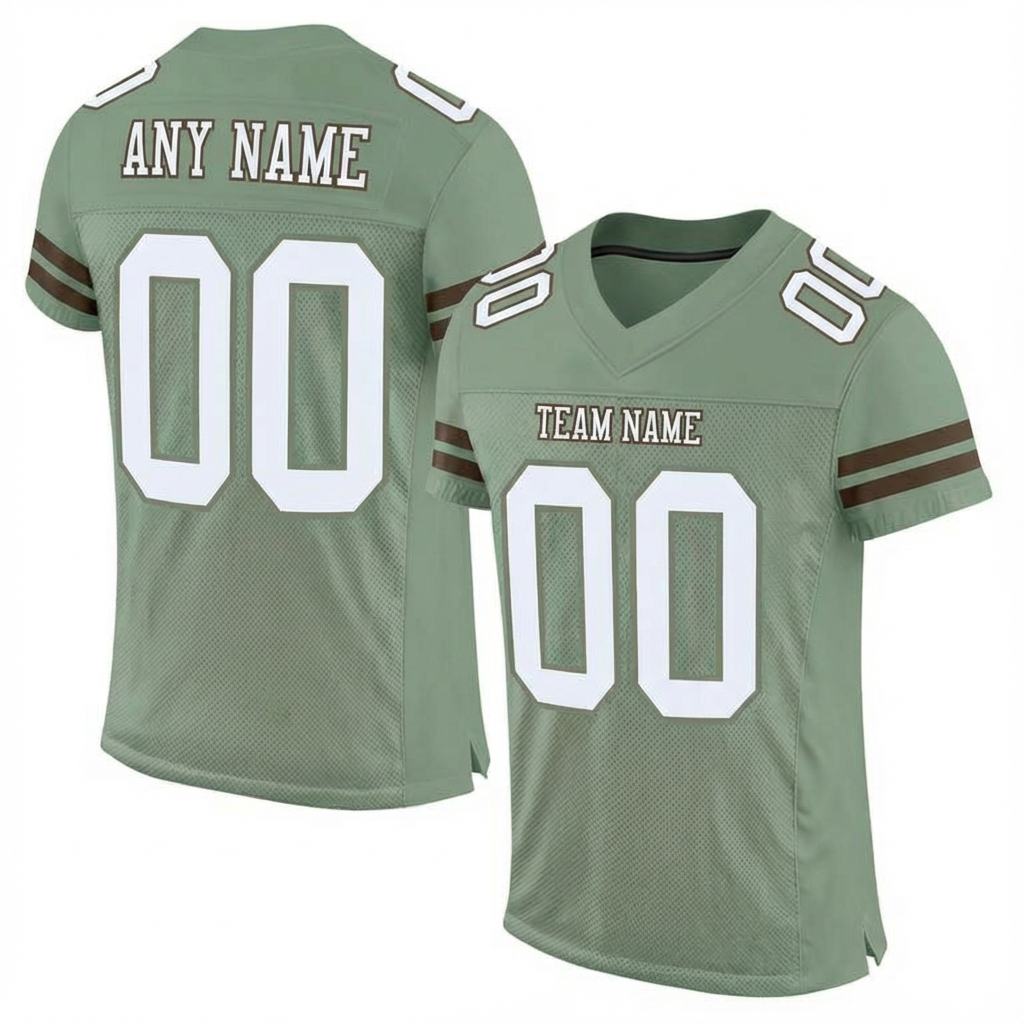 Custom Grey & White/Black Football Jersey