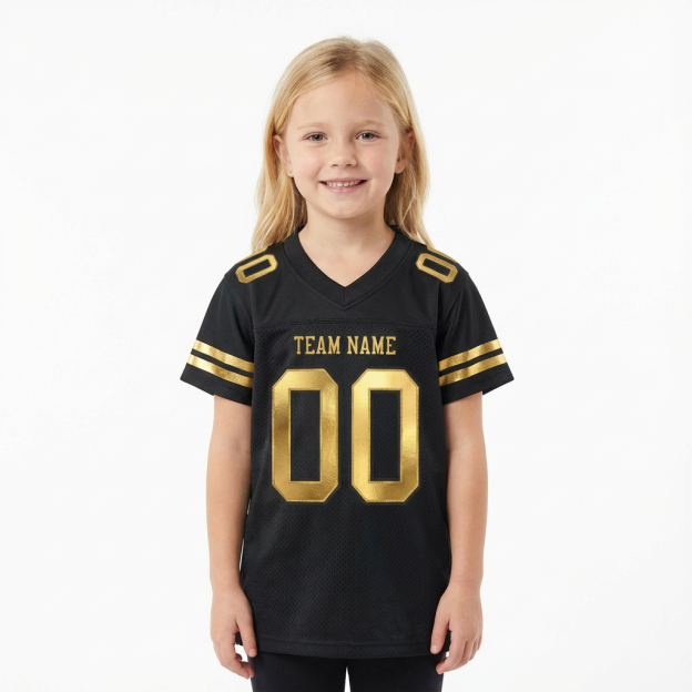 Custom Black & Gold Football Jersey