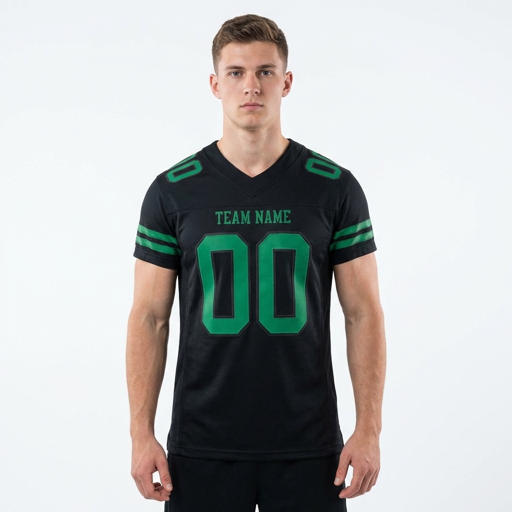 Custom Black & Green Football Jersey