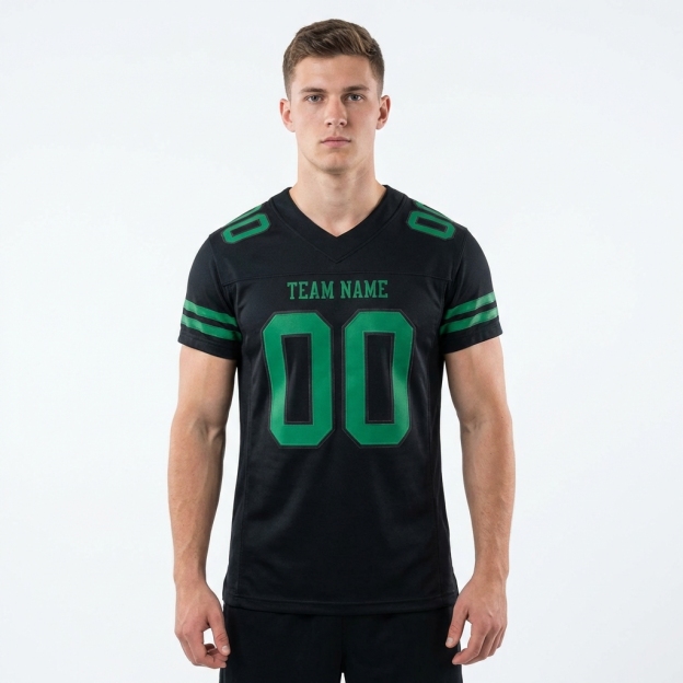Custom Black & Green Football Jersey