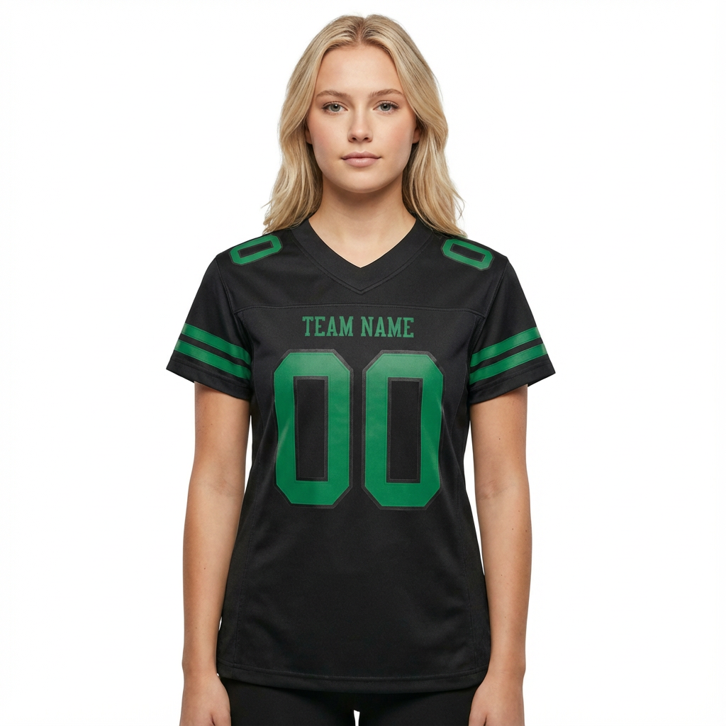 Custom Black & Green Football Jersey