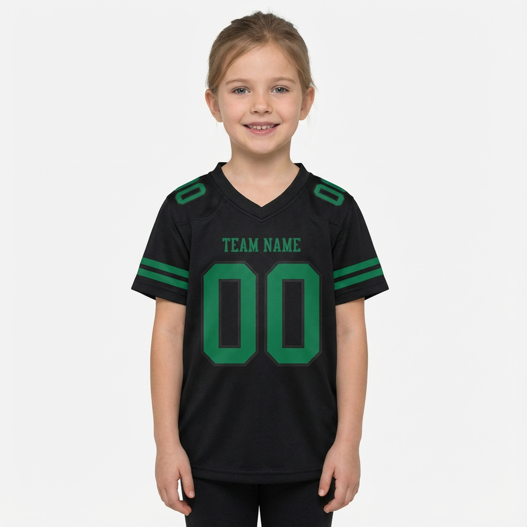 Custom Black & Green Football Jersey