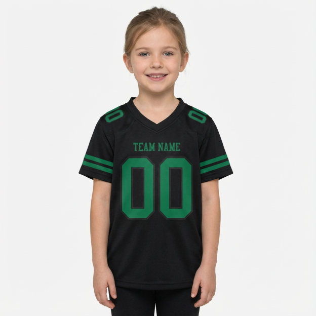 Custom Black & Green Football Jersey