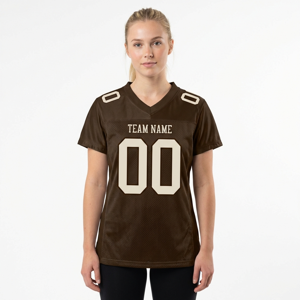 Custom Brown & White Football Jersey