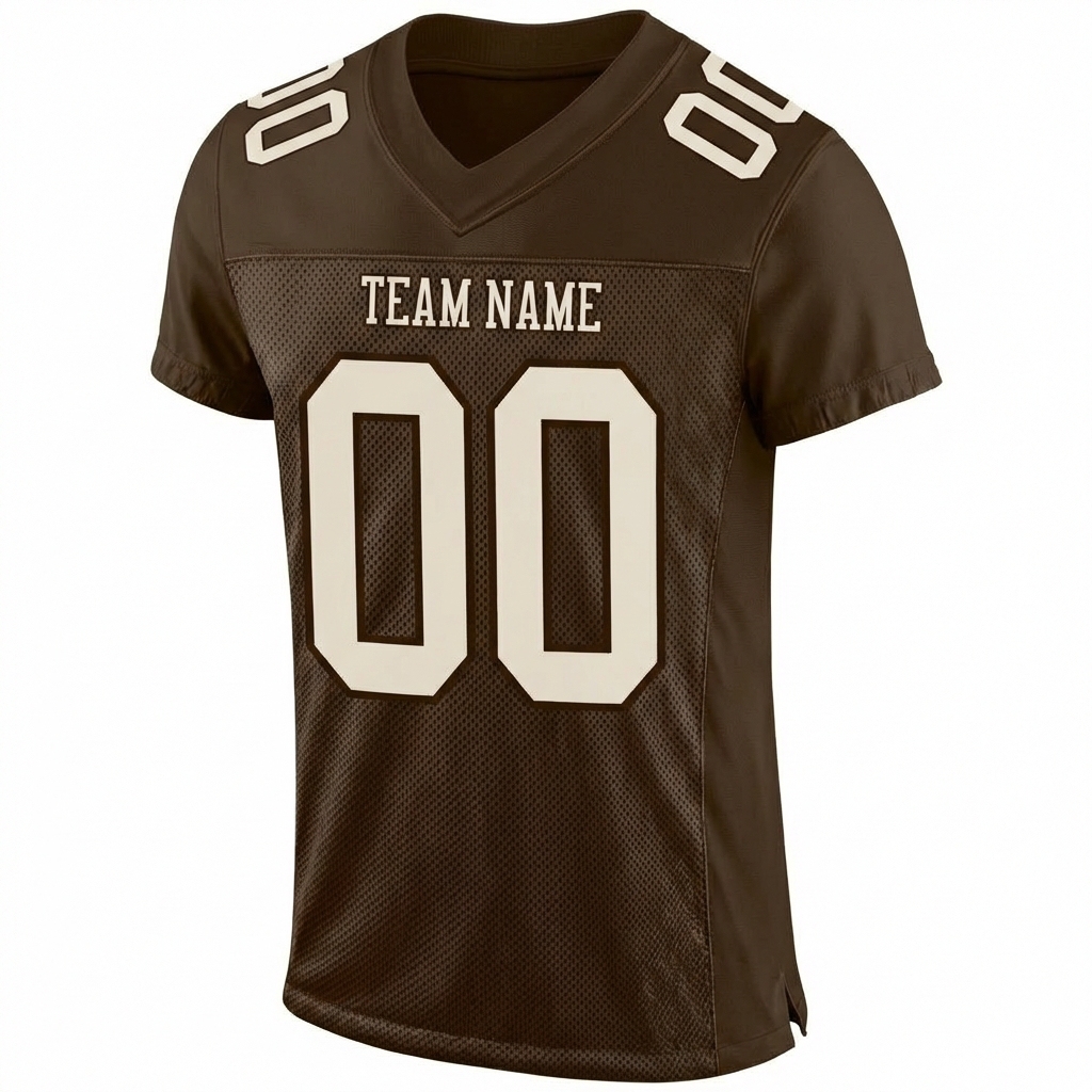 Custom Brown & White Football Jersey