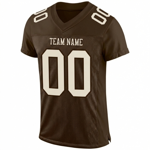 Custom Brown & White Football Jersey