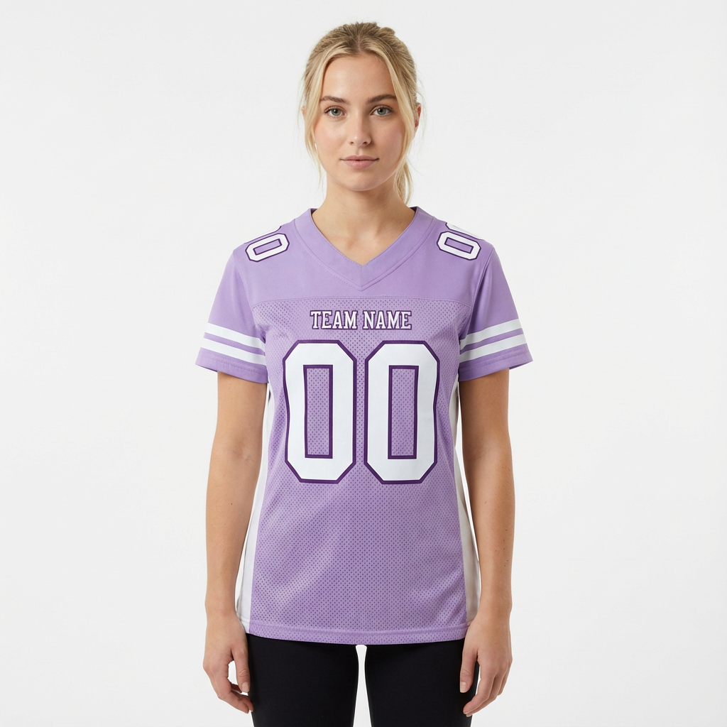 Custom Purple & White Football Jersey
