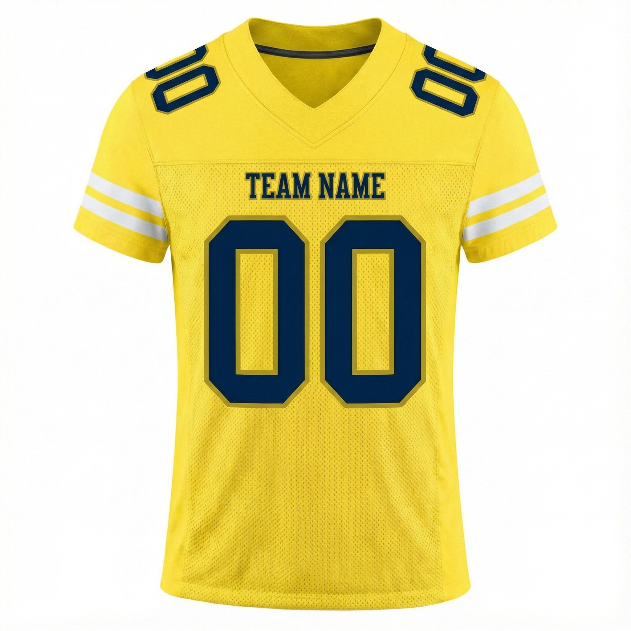 Custom Yellow & Navy/White Football Jersey