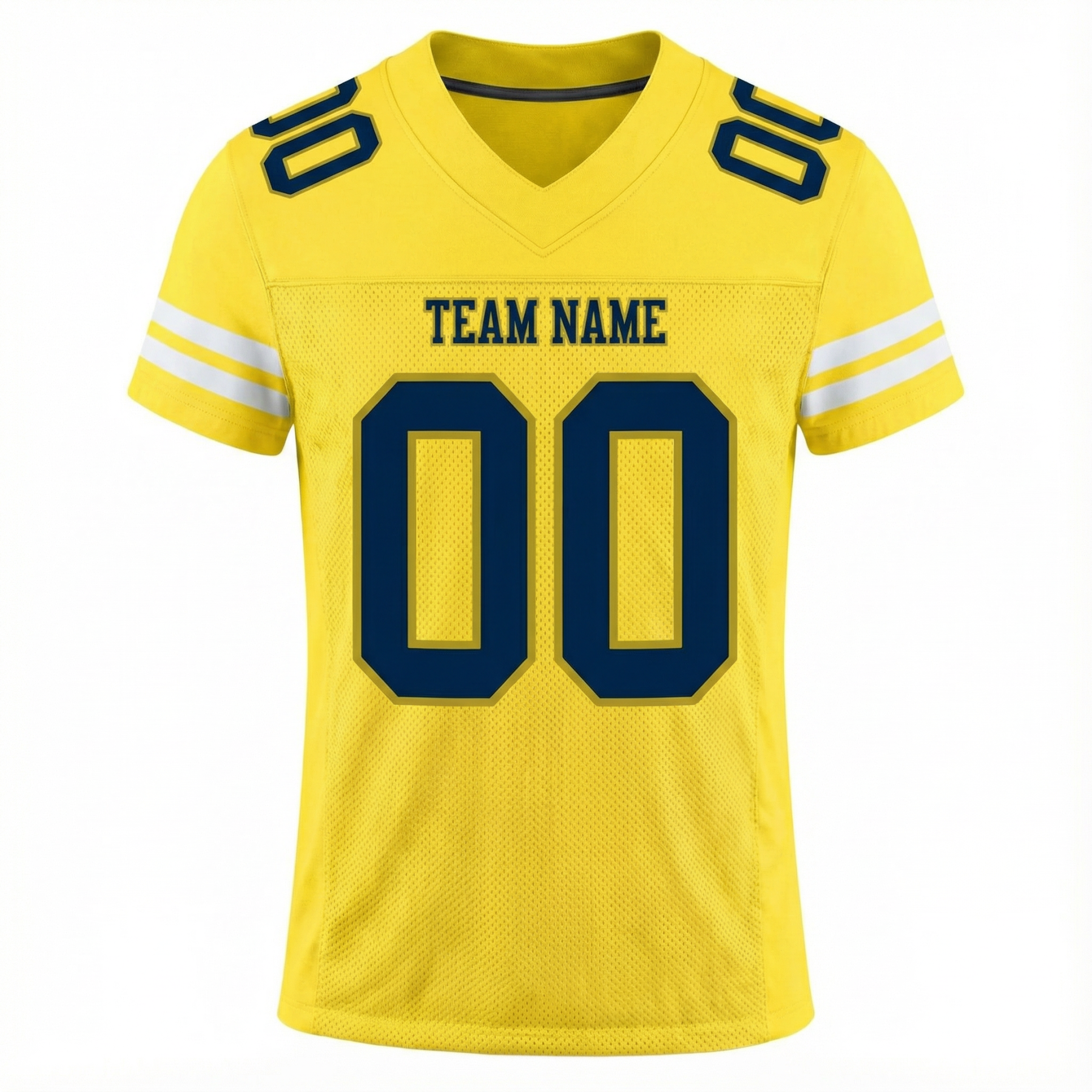 Custom Yellow & Navy/White Football Jersey