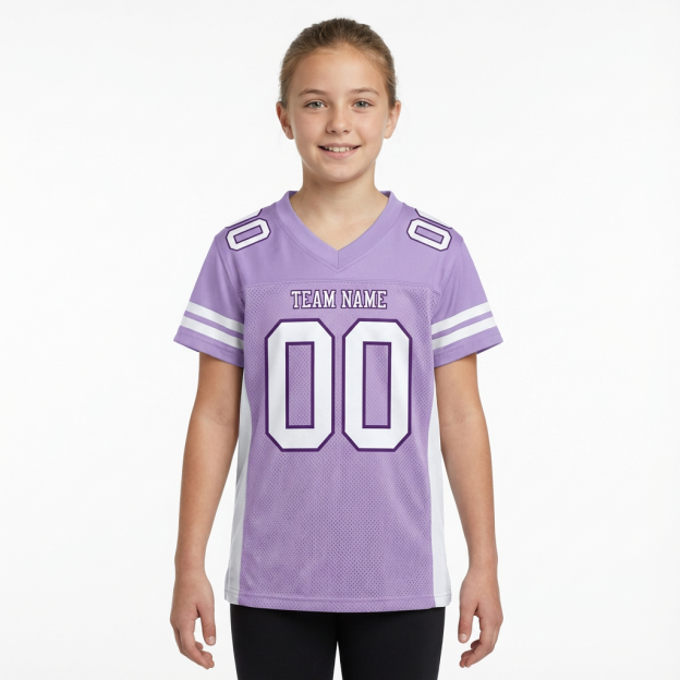 Custom Purple & White Football Jersey