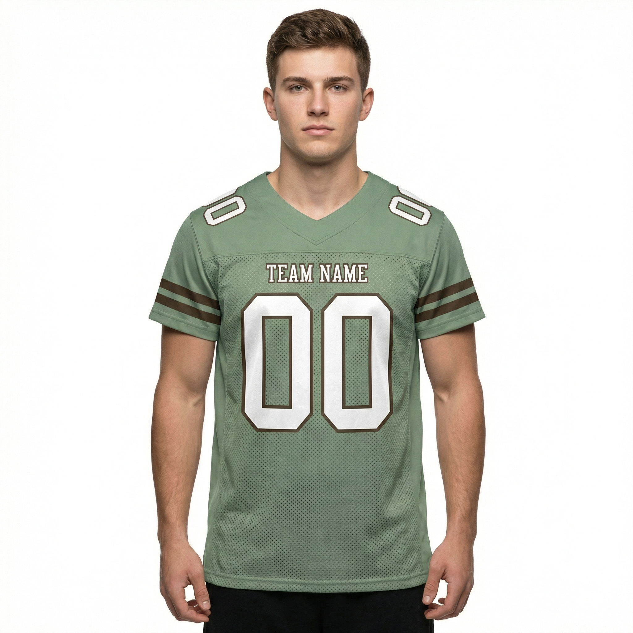 Custom Grey & White/Black Football Jersey