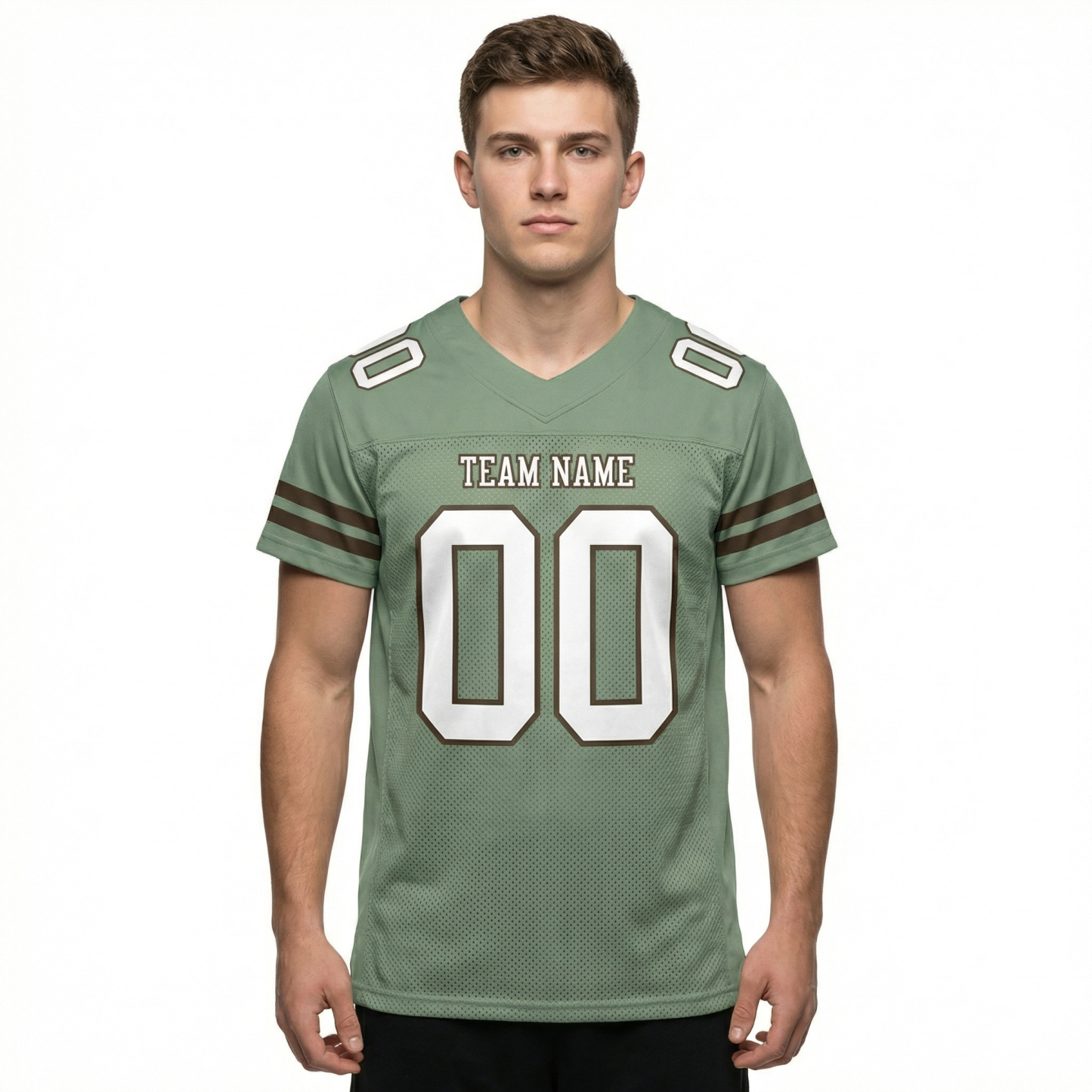 Custom Grey & White/Black Football Jersey