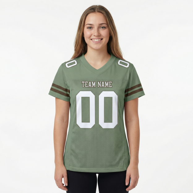 Custom Grey & White/Black Football Jersey