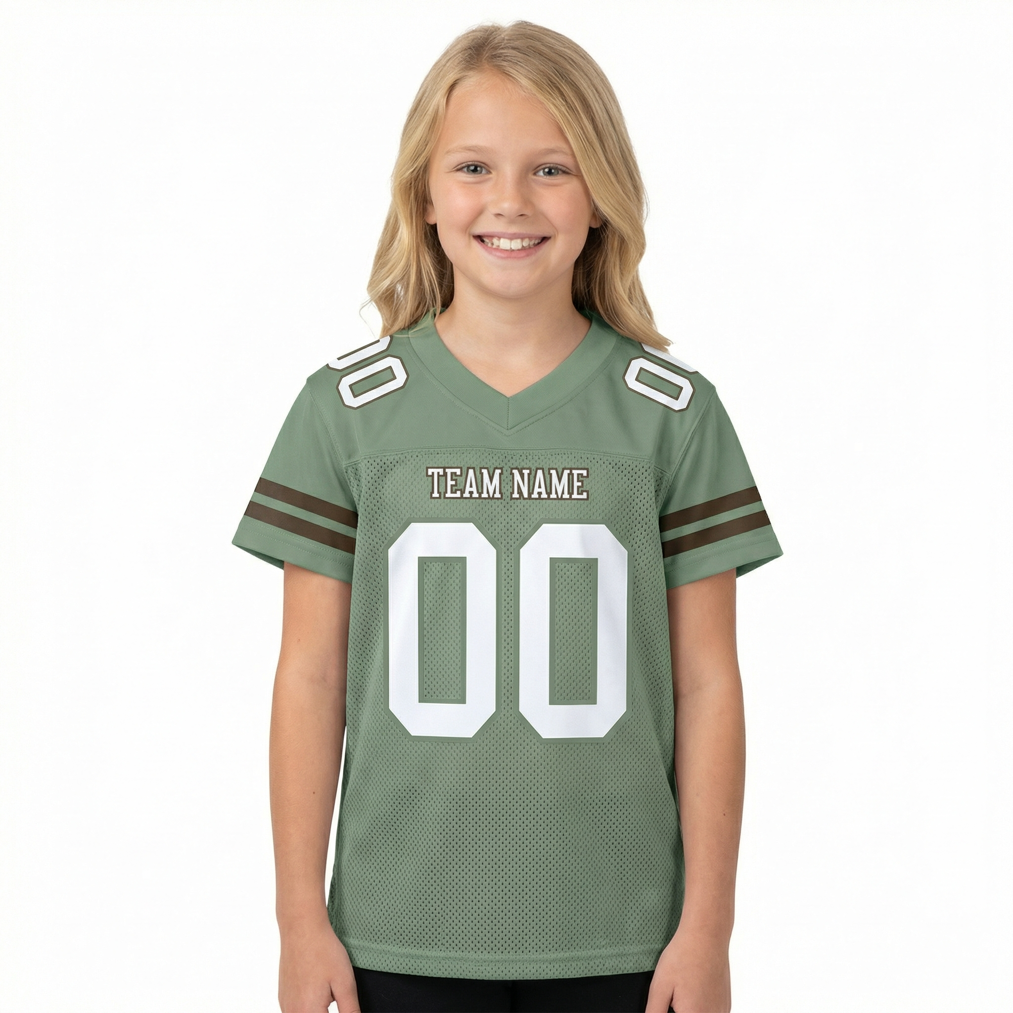 Custom Grey & White/Black Football Jersey