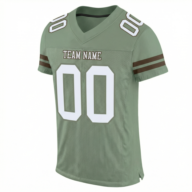 Custom Grey & White/Black Football Jersey